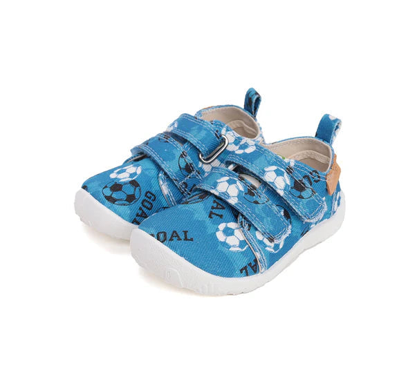 D.D.Step pantofi baieti Barefoot de interior 26-31 Calypso sky cu minge Fő kép