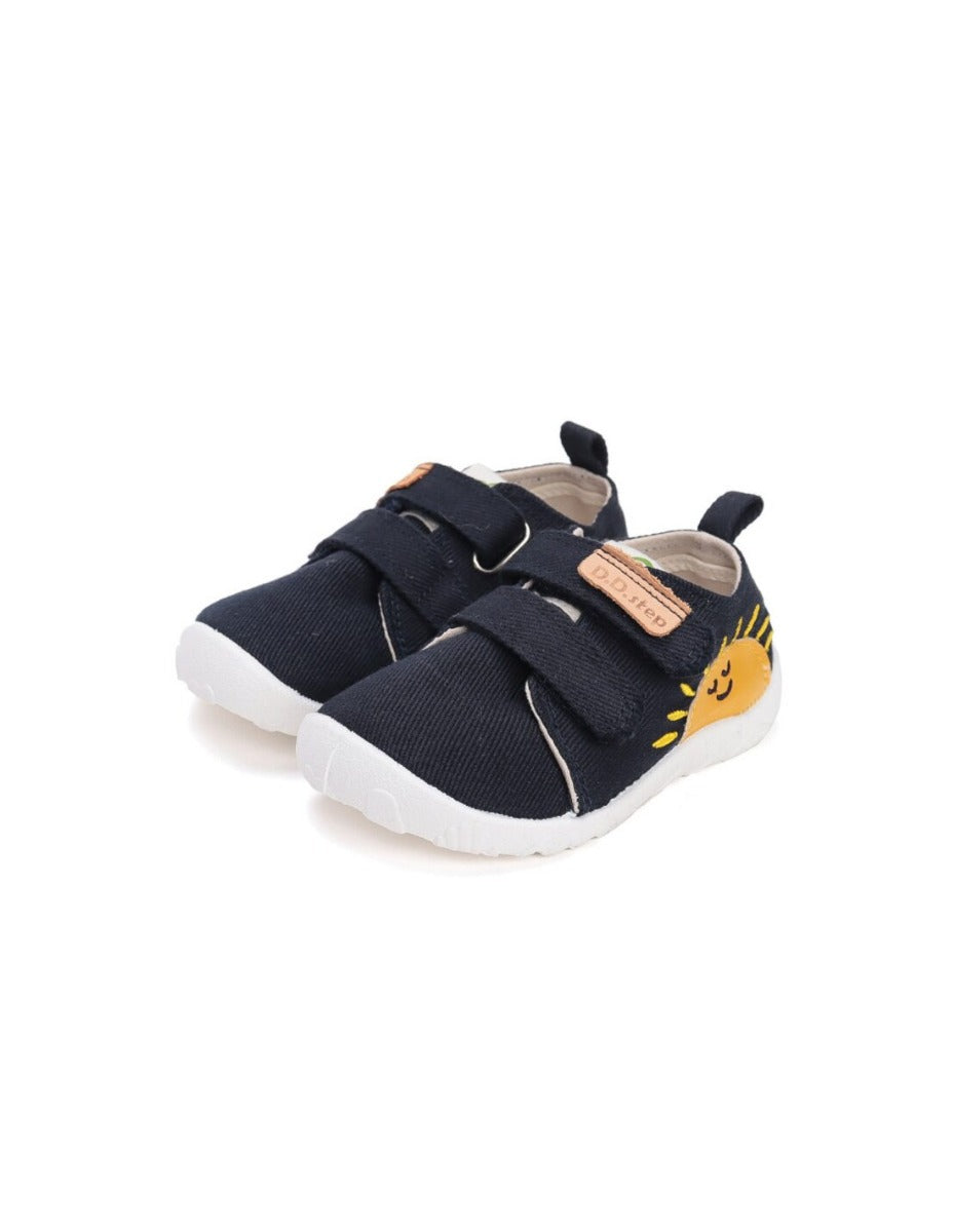 D.D.Step pantofi baieti Barefoot de interior 26-30 Royal Blue cu soare Fő kép