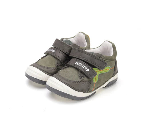 D.D.Step pantofi baieti cu scai 19-24 Khaki Fő kép