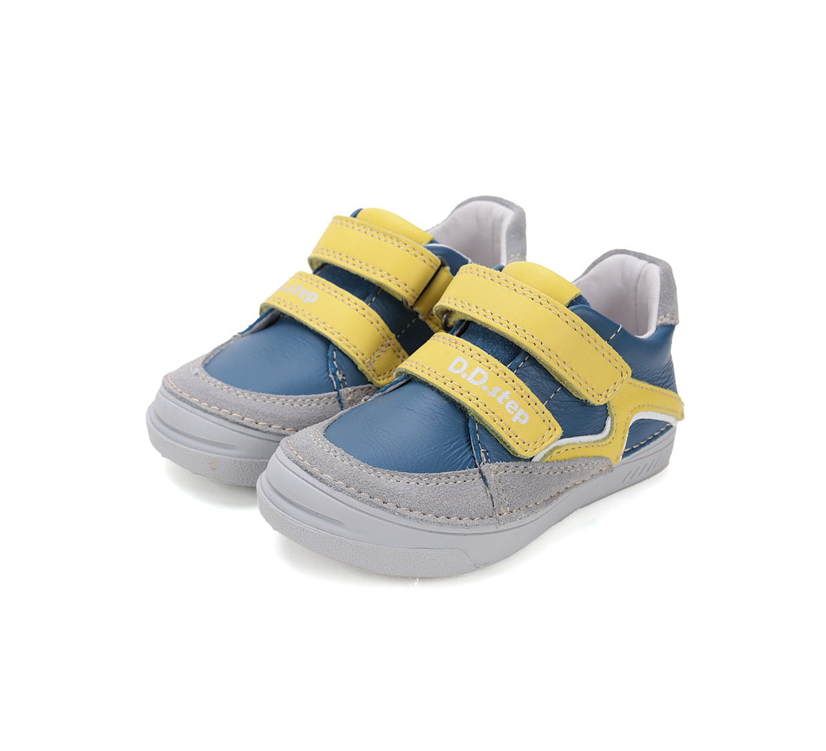 D.D.Step pantofi baieti cu scai 25-30 Bermuda Blue cu galben Fő kép