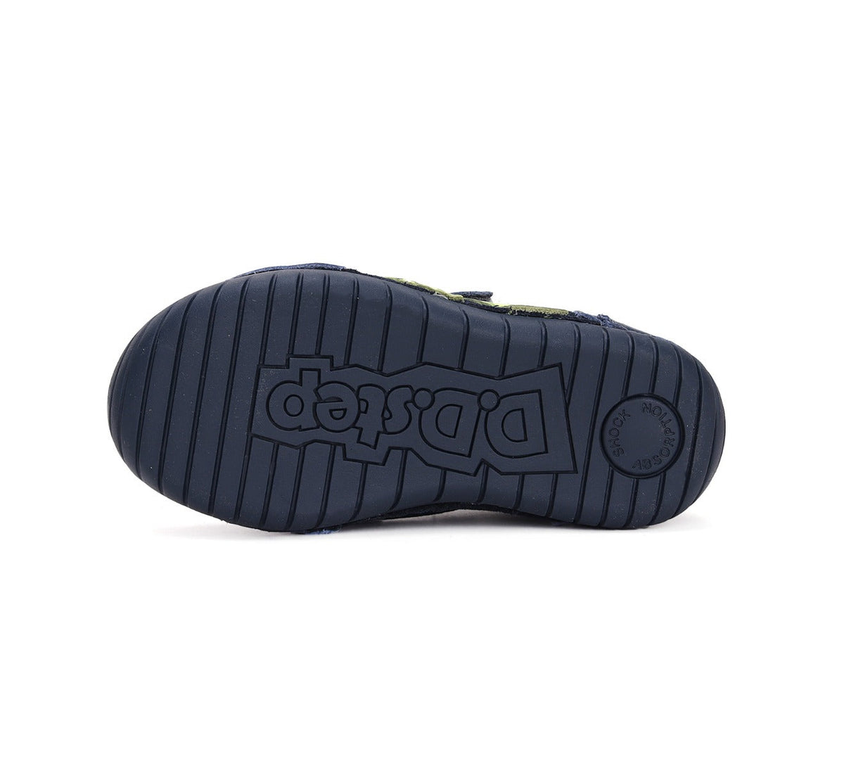 D.D.Step pantofi baieti cu scai 25-30 Royal Blue cu verde