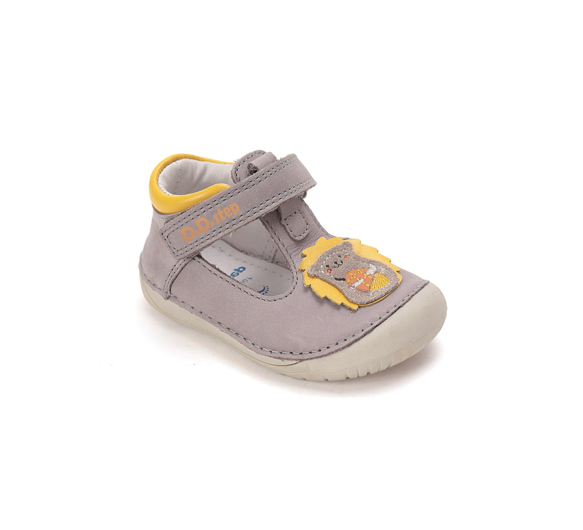 D.D.Step fiú cipő kivágott Barefoot 20-25 Dove szürke tépőzárral