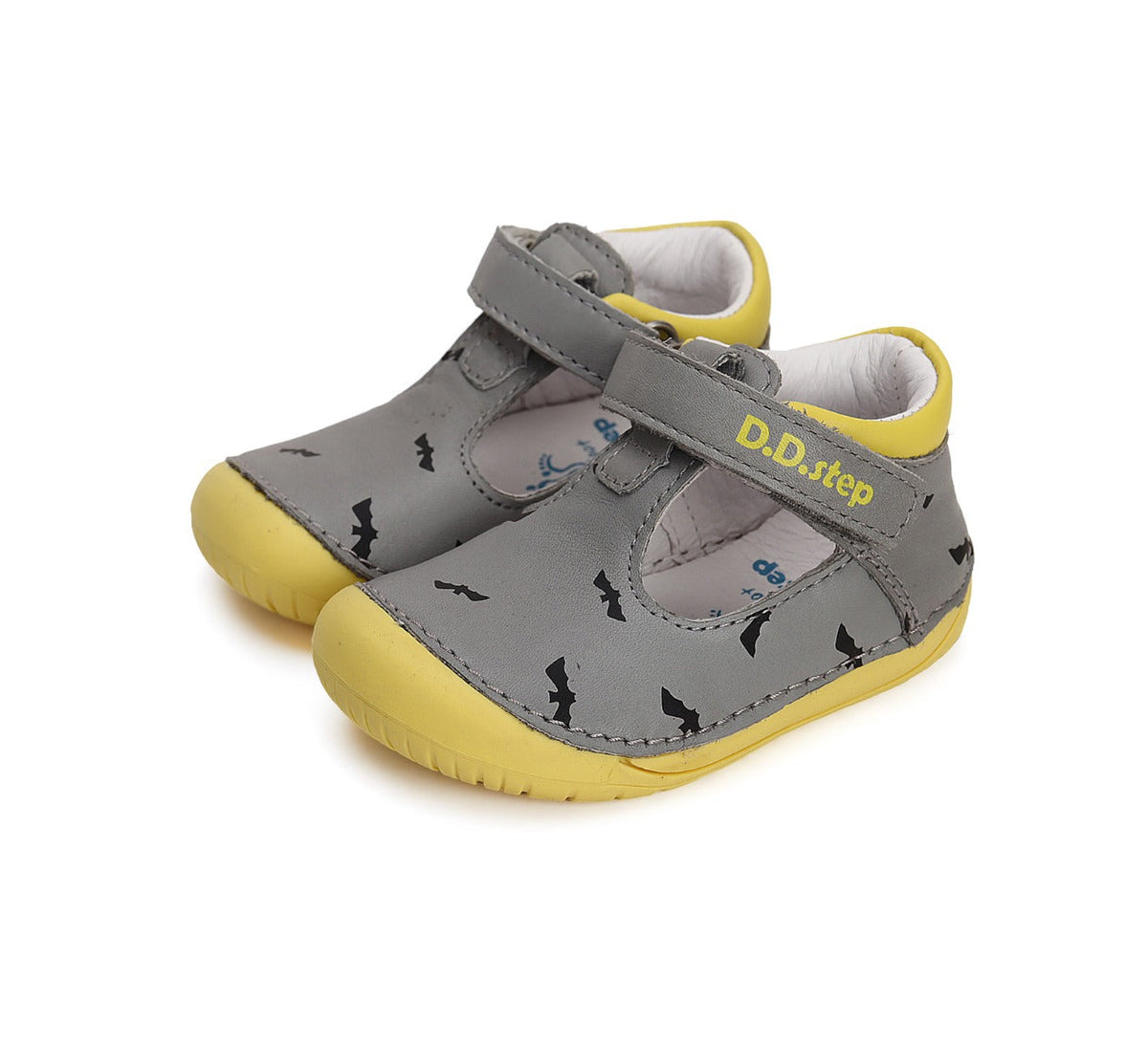 D.D.Step pantofi baieti decupati Barefoot 20-25, Grey cu liliac Fő kép