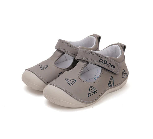 D.D.Step pantofi baieti deschisi 19-24 Grey cu pizza Fő kép