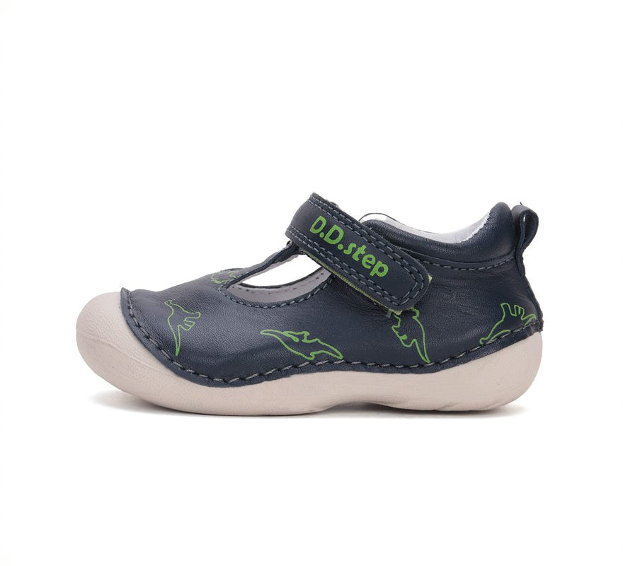 D.D.Step pantofi baieti deschisi 19-24 Royal Blue cu dino