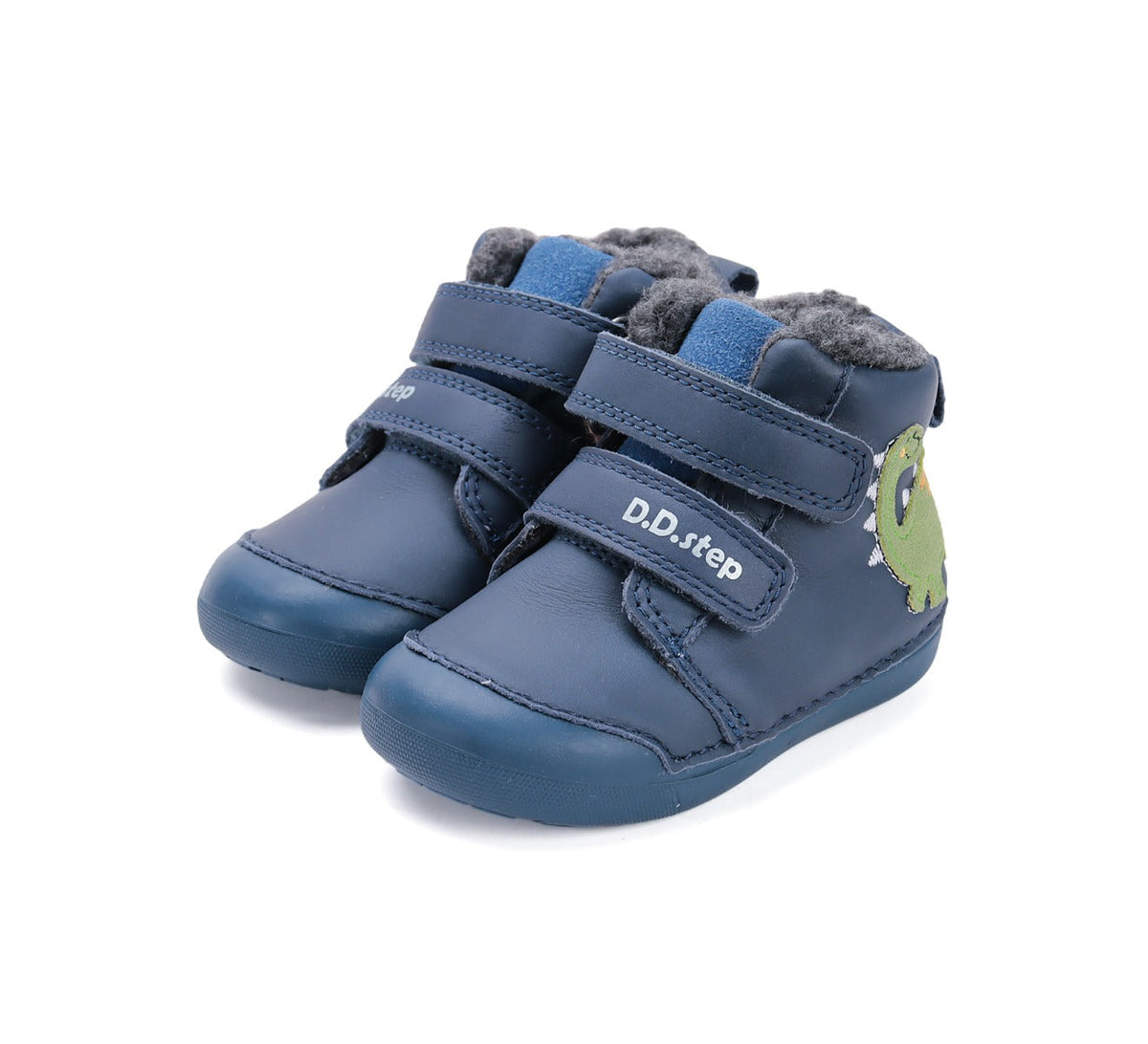 D.D.Step pantofi baieti imblaniti Primii Pasi 20-25 Bermuda Blue cu dino Fő kép