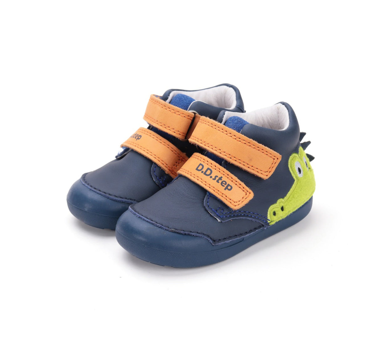 D.D.Step pantofi baieti Primii Pasi 20-25 Bermuda Blue cu crocodil Fő kép