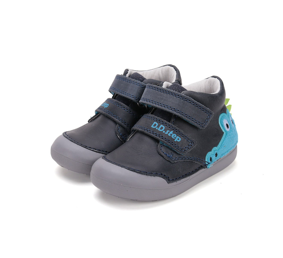 D.D.Step pantofi baieti Primii Pasi 20-25 Royal Blue cu crocodil Fő kép
