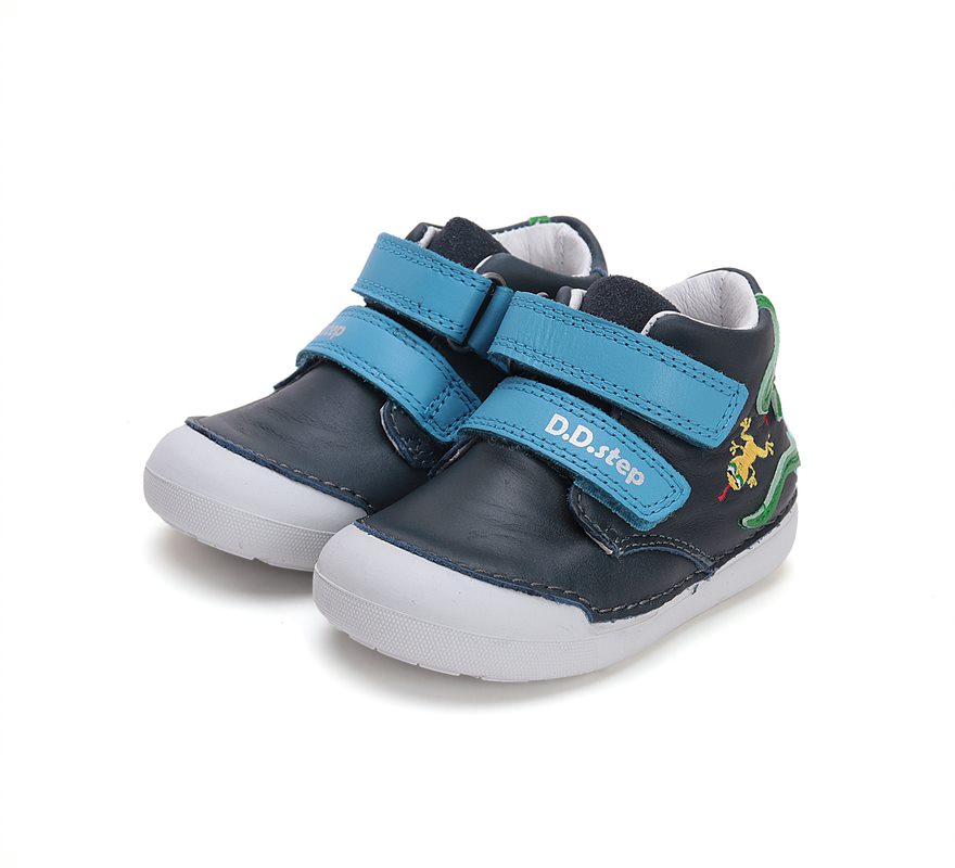 D.D.Step pantofi baieti Primii Pasi 20-25 Royal Blue cu sarpe Fő kép
