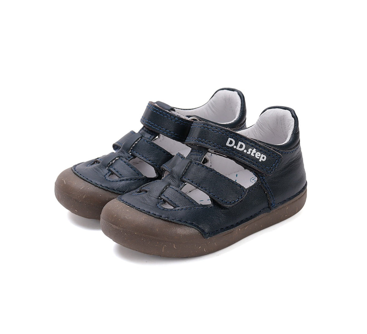 D.D.Step pantofi baieti Primii pasi decupati 20-25 Royal Blue