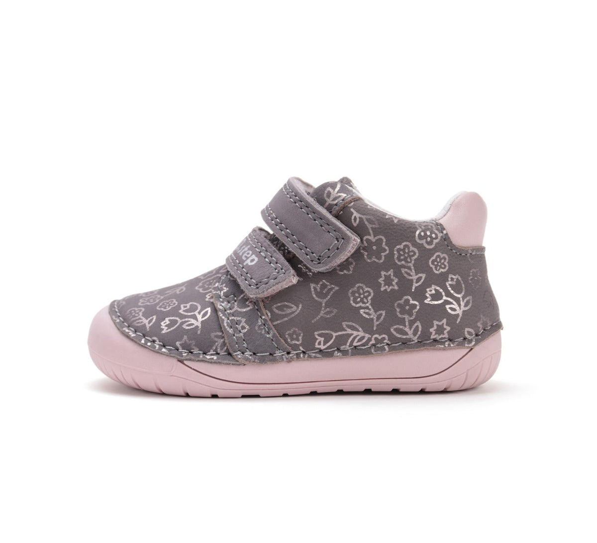  Dark Grey cu floricele