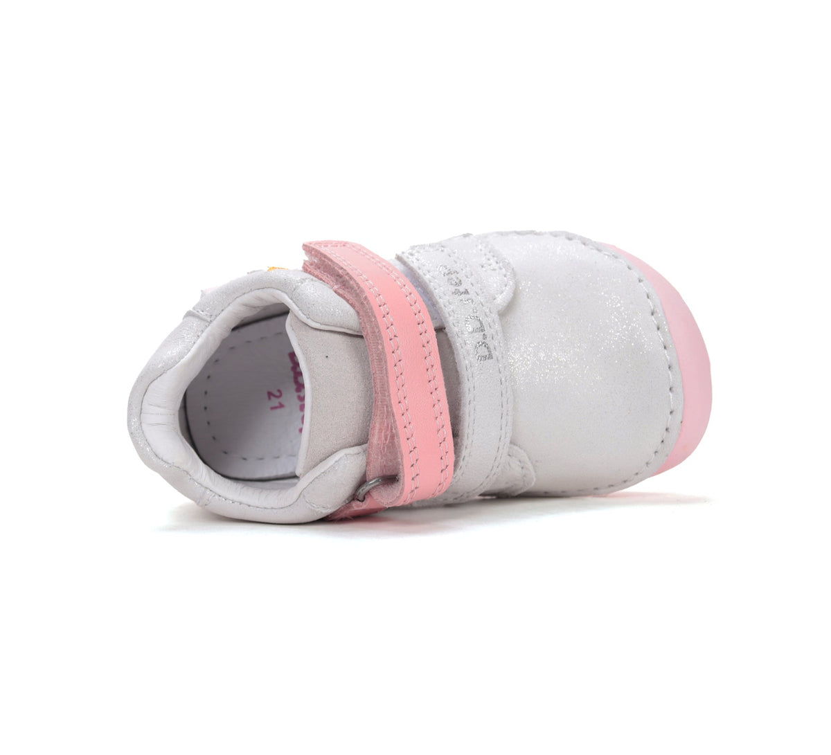 D.D.Step cipő lányoknak Barefoot 20-25 ezüst, hattyús mintával