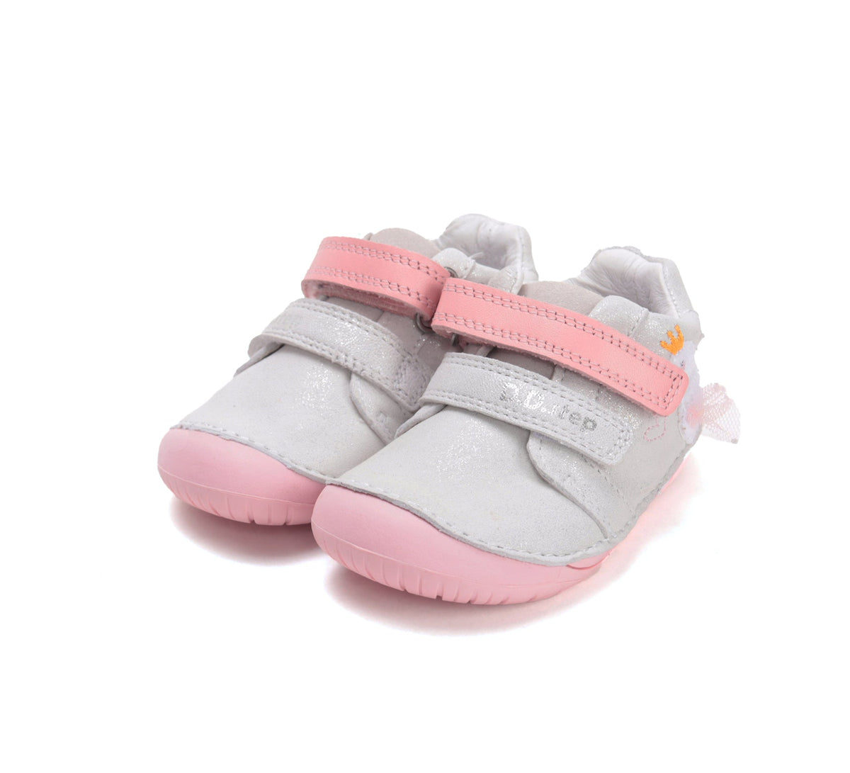 D.D.Step cipő lányoknak Barefoot 20-25 ezüst, hattyús mintával