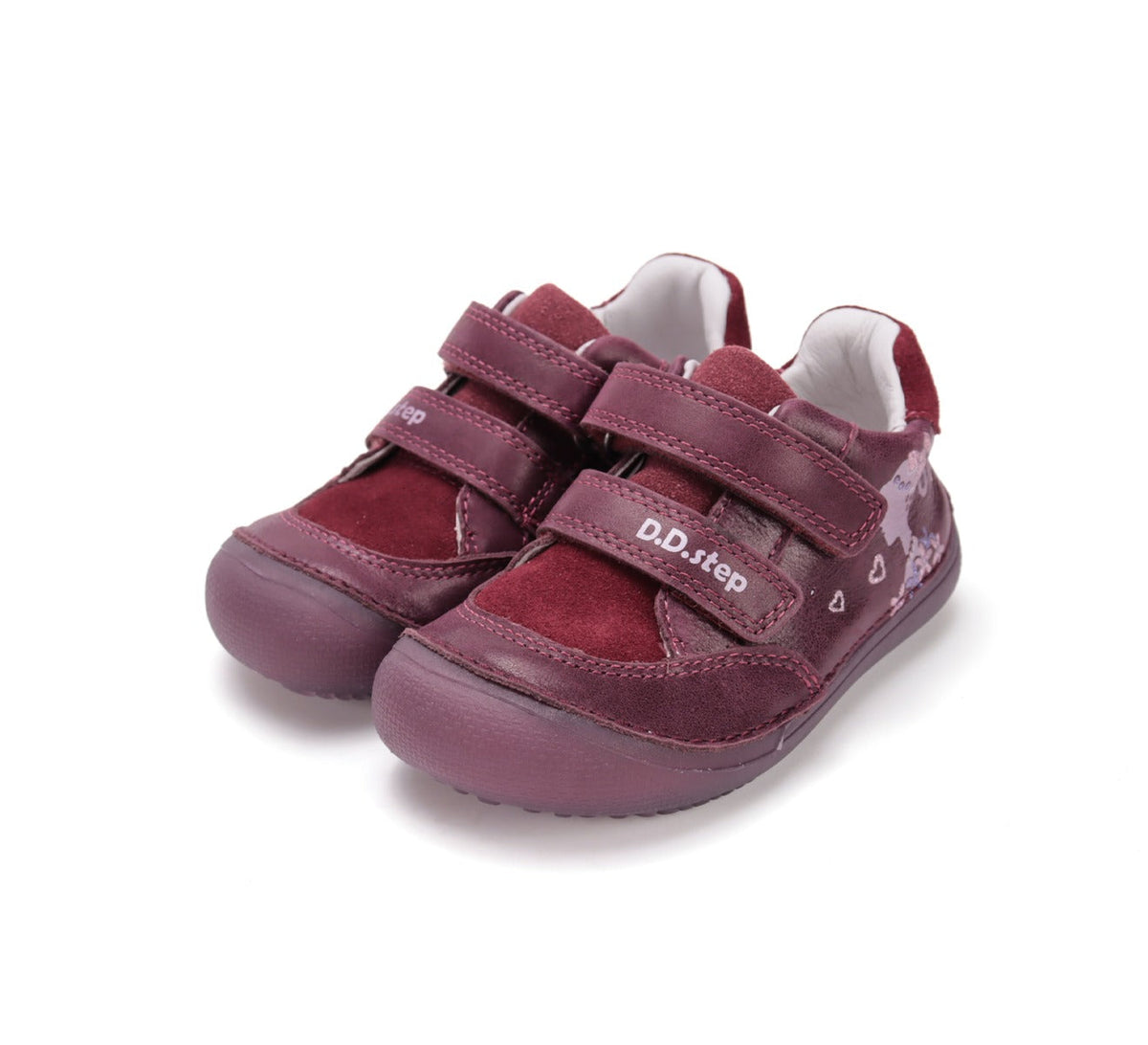 D.D.Step pantofi fete Barefoot cu talpa fluorescenta 26-31 Raspberry cu fetita Fő kép