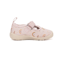D.D.Step kislány vászon cipő Barefoot kivágott beltéri 20-31 Baby Pink szivárvány