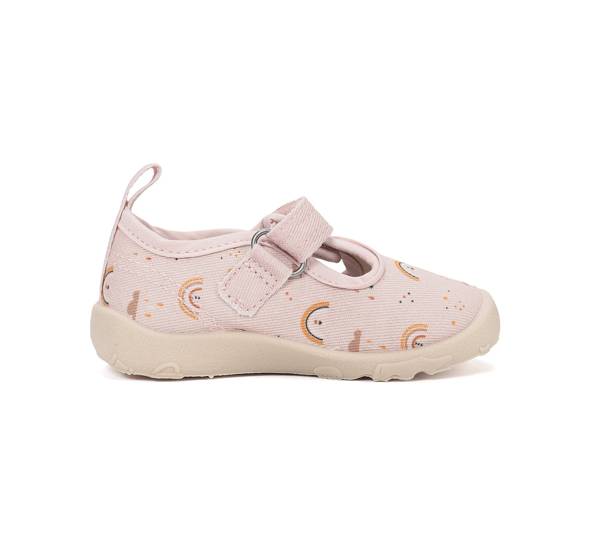 D.D.Step kislány vászon cipő Barefoot kivágott beltéri 20-31 Baby Pink szivárvány