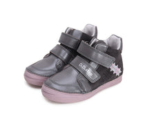 D.D.Step pantofi fete cu scai 25-30, Dark Grey cu stelute