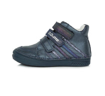 D.D.Step pantofi fete cu scai 31-36, Royal blue cu dungi