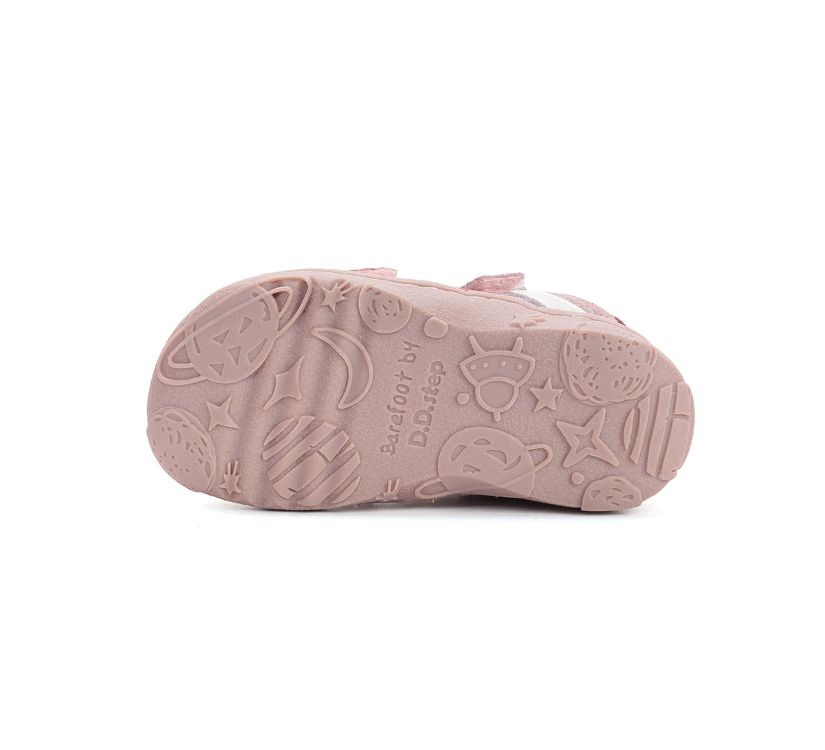 D.D.Step kivágott lány cipő Barefoot 20-25 Baby Pink színes csíkokkal