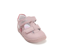 D.D.Step kivágott lány cipő Barefoot 20-25 Baby Pink színes csíkokkal