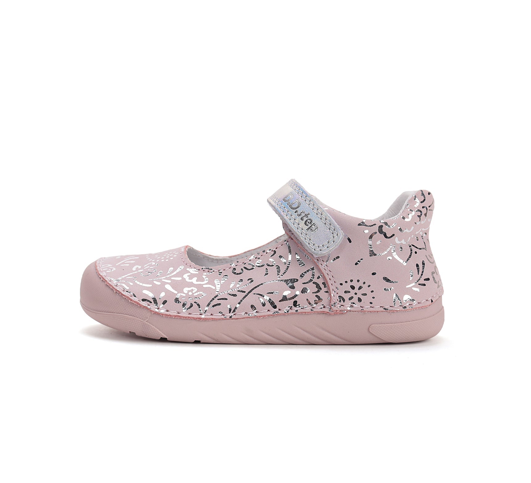 D.D.Step lány félcipő, kivágott Barefoot 22-33 Baby Pink virágmintás Másodlagos kép