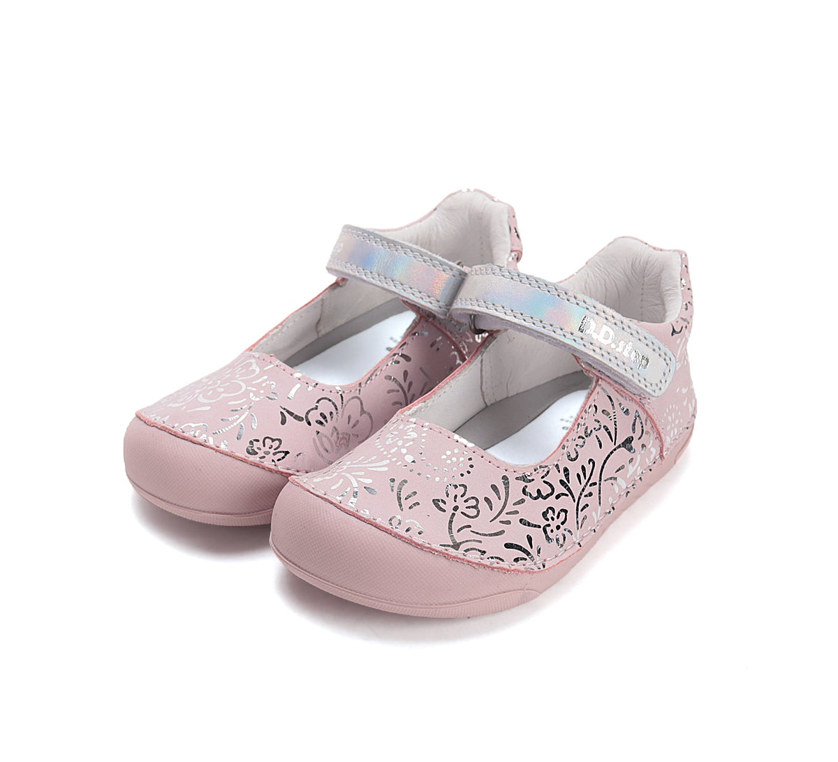 D.D.Step lány félcipő, kivágott Barefoot 22-33 Baby Pink virágmintás Fő kép