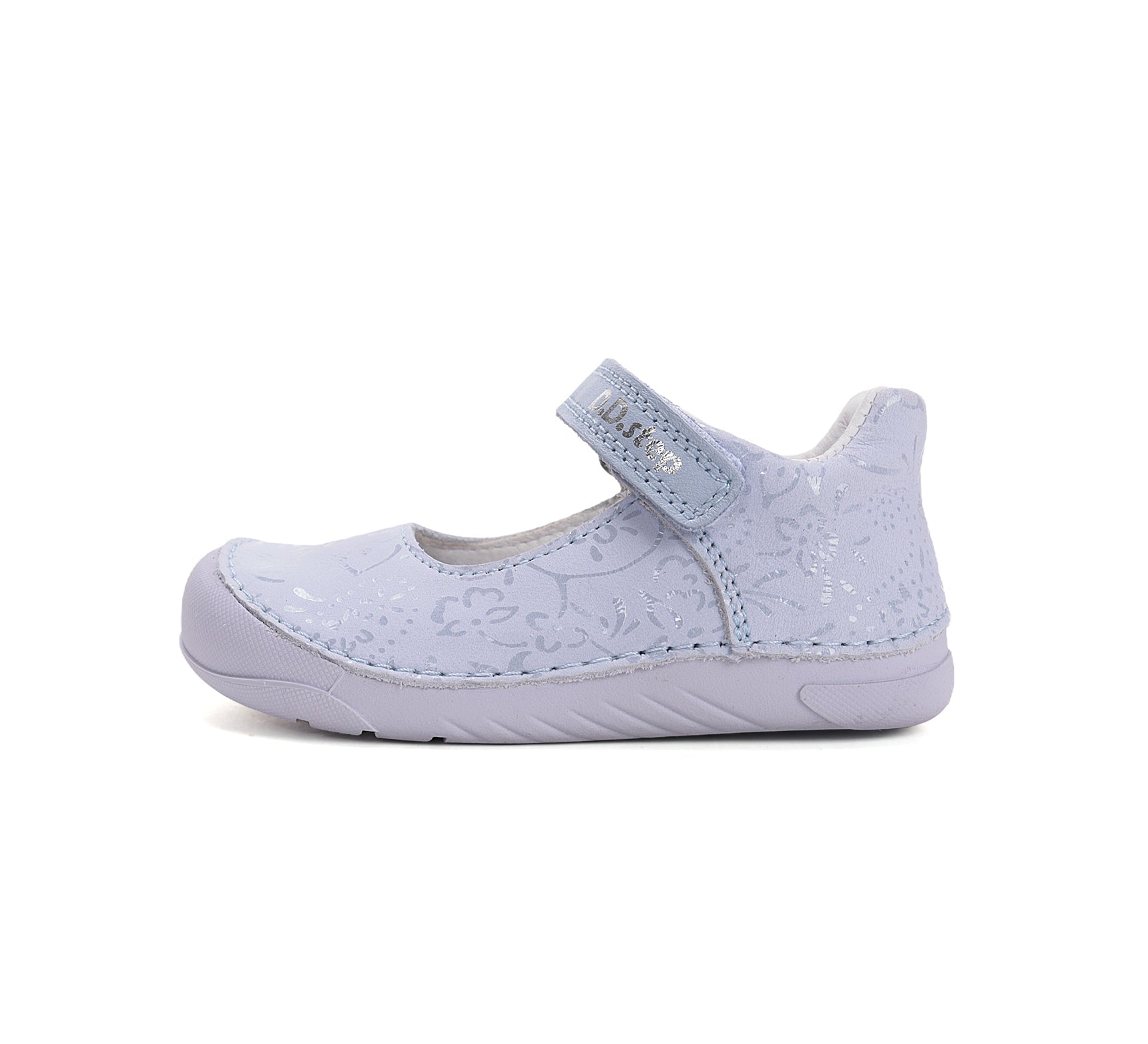 D.D.Step kivágott lány cipő Barefoot 22-33 Lila, virágmintával Másodlagos kép