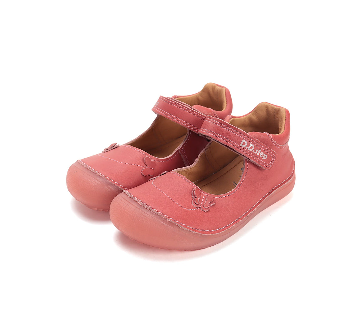 D.D.Step kivágott lány cipő Barefoot 26-31 Strawberry pillangókkal Fő kép