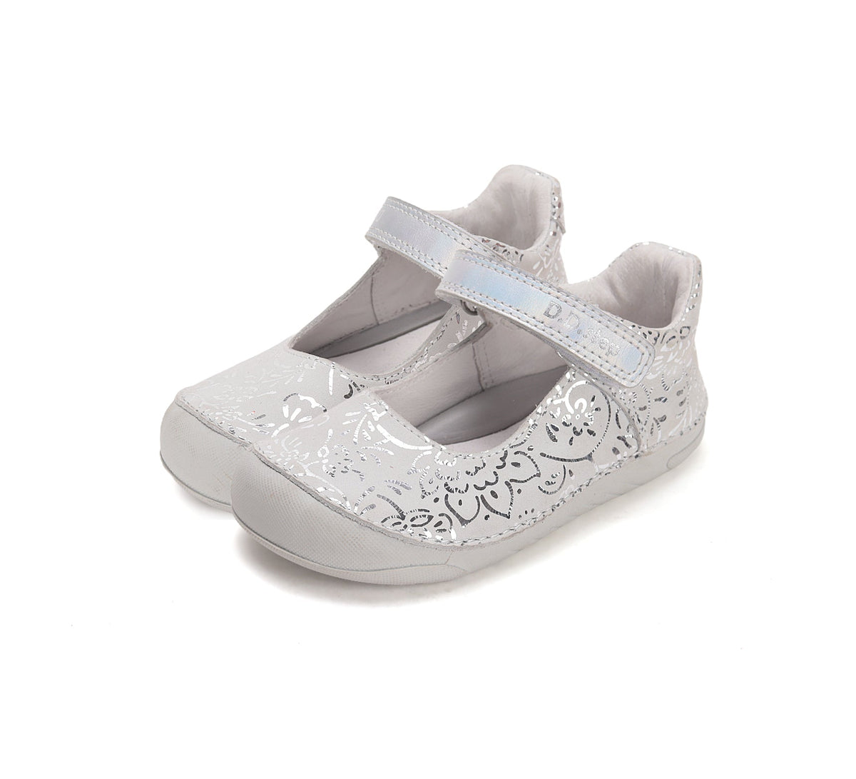 D.D.Step kivágott lány cipő Barefoot 22-33 Galambszürke virágmintával Fő kép