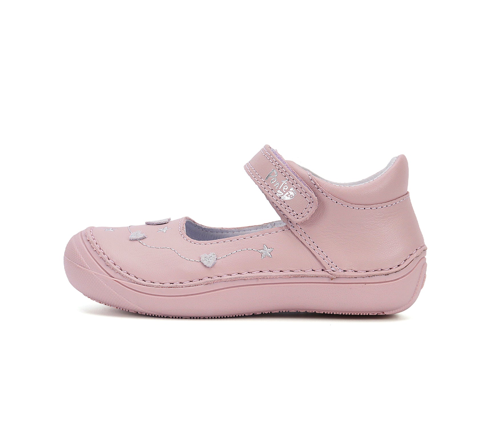 D.D.Step Ponte20 kivágott lány cipő szupinált 24-29 Baby Pink szívecskékkel Másodlagos kép