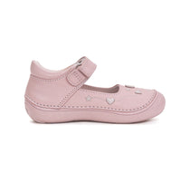 D.D.Step Ponte20 kivágott lány cipő szupinált 24-29 Baby Pink szívecskékkel