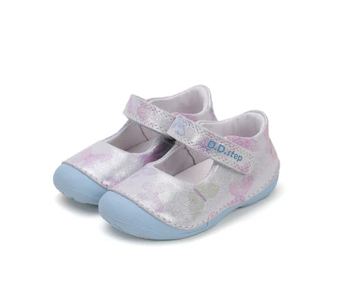 D.D.Step pantofi fete deschisi 18-24 Silver cu fluturasi Fő kép