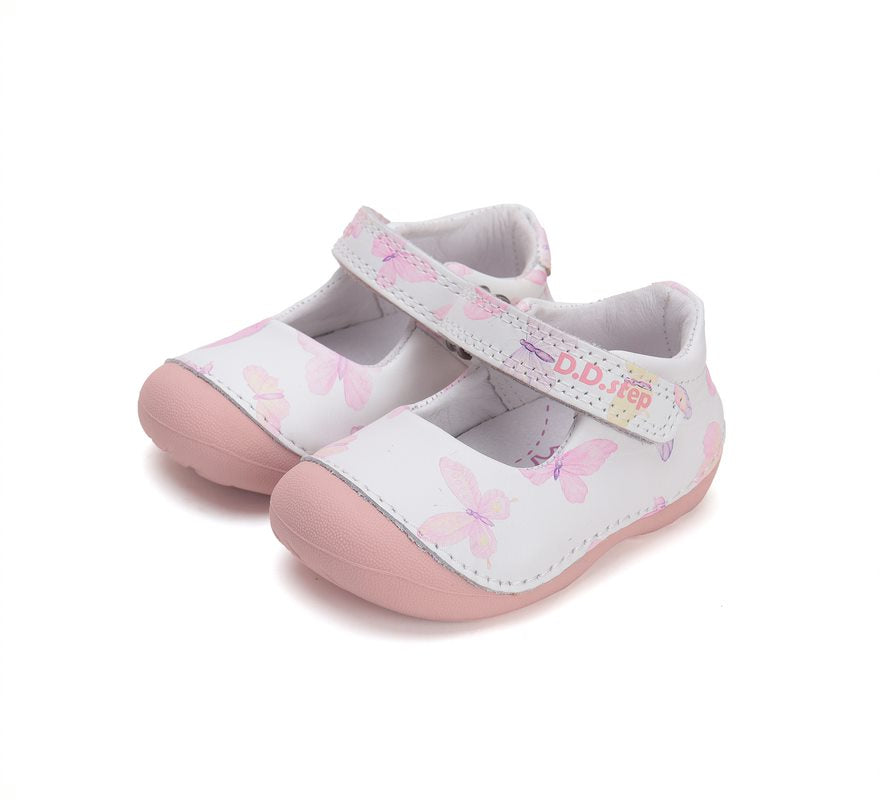 D.D.Step pantofi fete deschisi 19-24 White cu fluturasi Fő kép