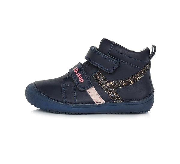 D.D.Step pantofi fete fluorescenti Barefoot 25-30, Royal Blue cu roz Fő kép