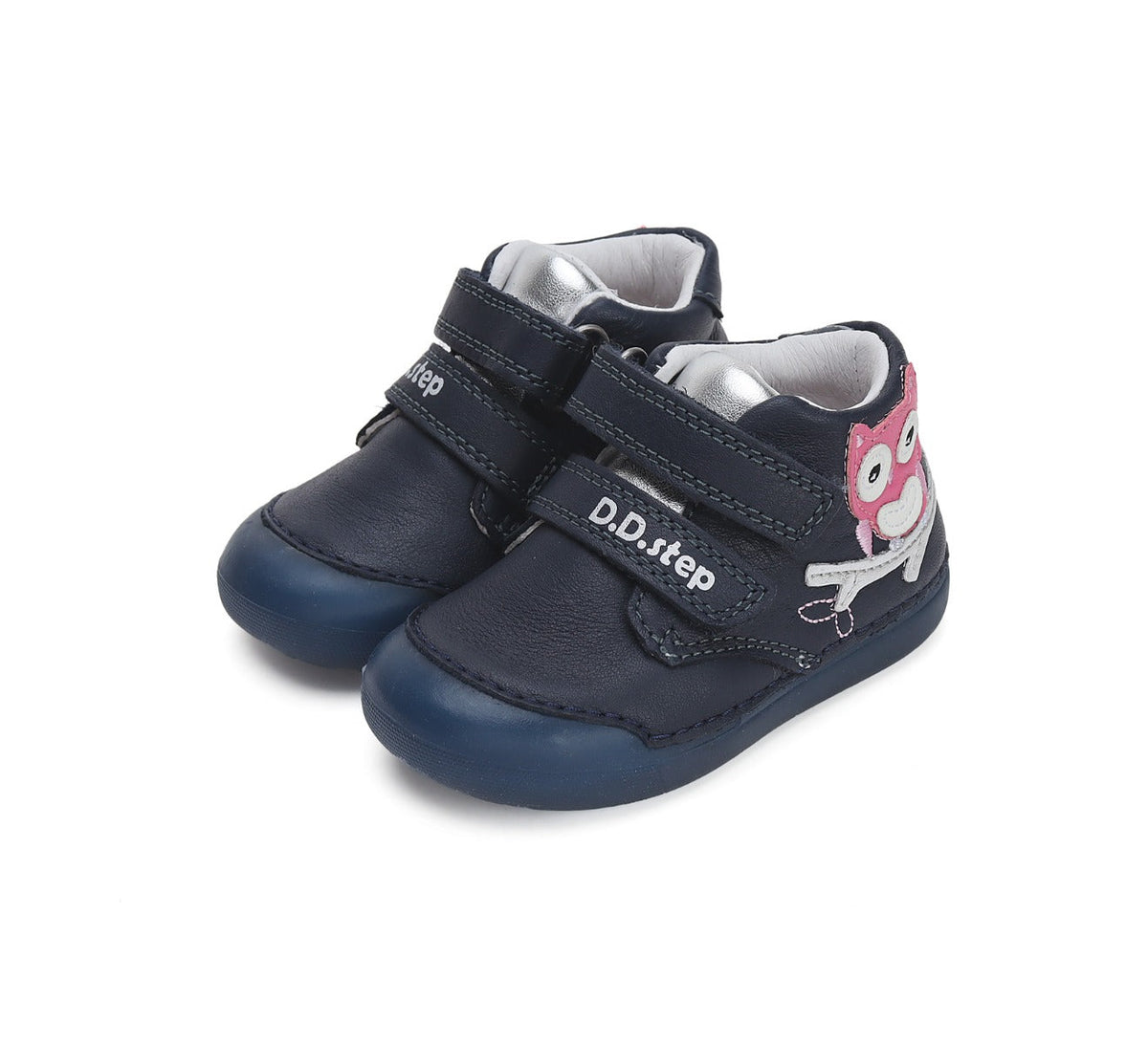 D.D.Step pantofi fete fluorescenti Primii Pasi 20-25 Royal Blue cu bufnita Fő kép