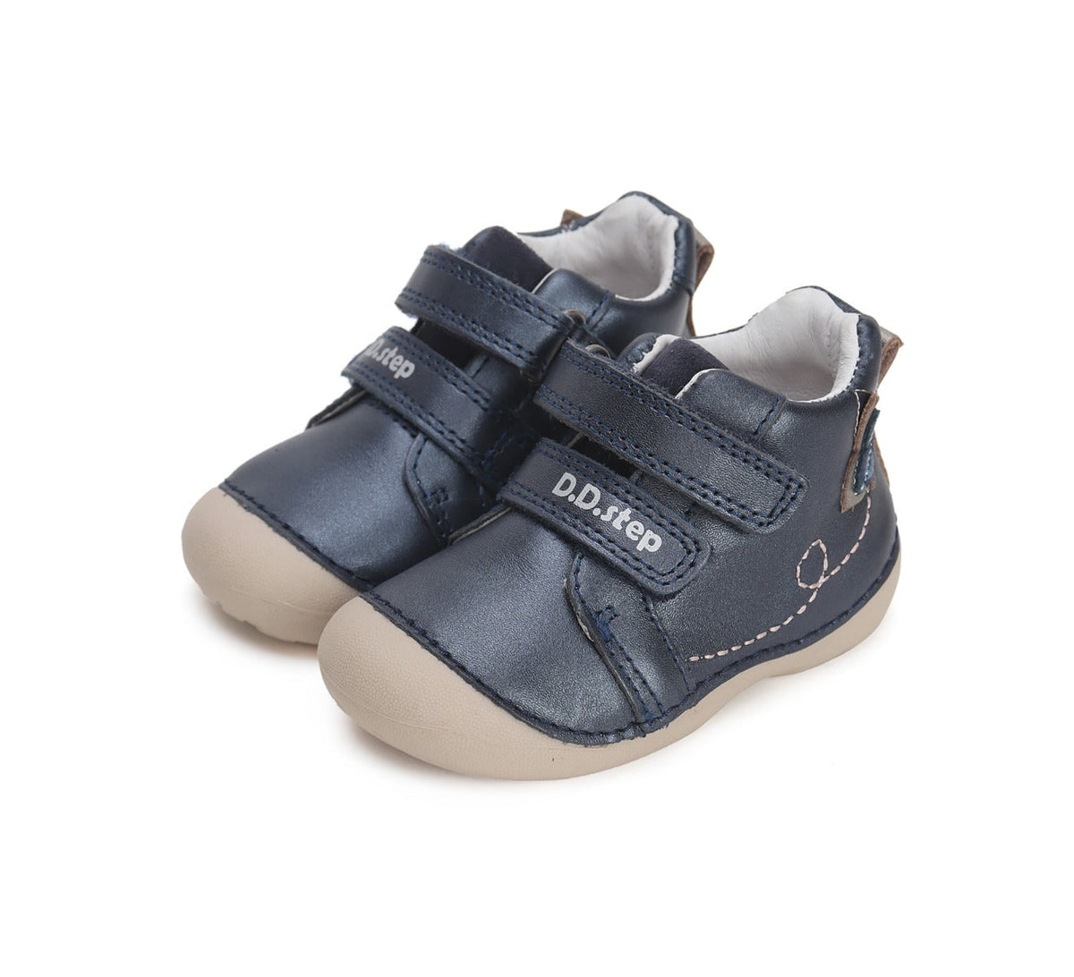 D.D.Step pantofi fete Primii Pasi 18-24, Royal Blue cu fluturas Fő kép