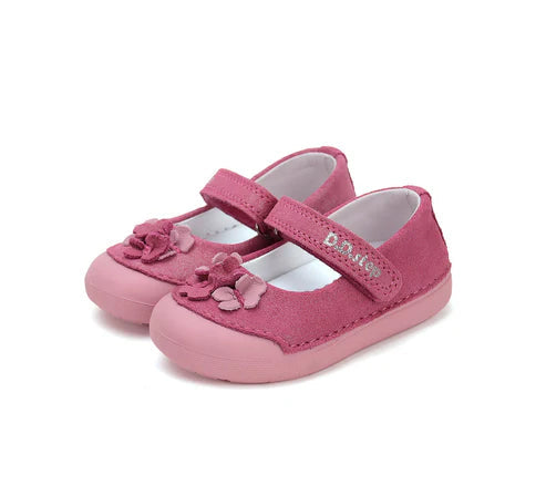 D.D.Step pantofi fete Primii pasi decupati 20-25 Dark Pink cu floricele Fő kép