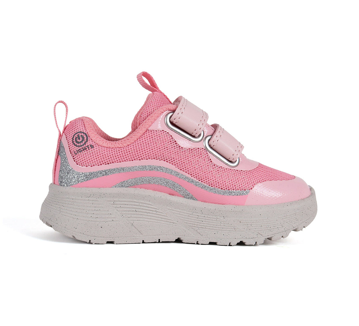 D.D.Step LED-es sportcipő lányoknak 22-27 rózsaszín csillagos