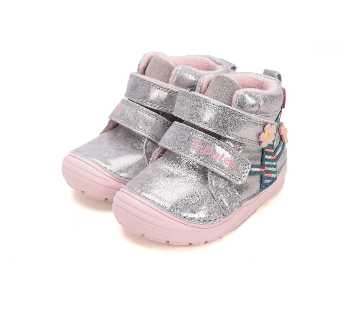 D.D.Step pantofi fetite captusiti 20-25 Grey cu copac inflorit Fő kép