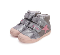 D.D.Step pantofi fetite cu scai 25-30 Grey cu stea