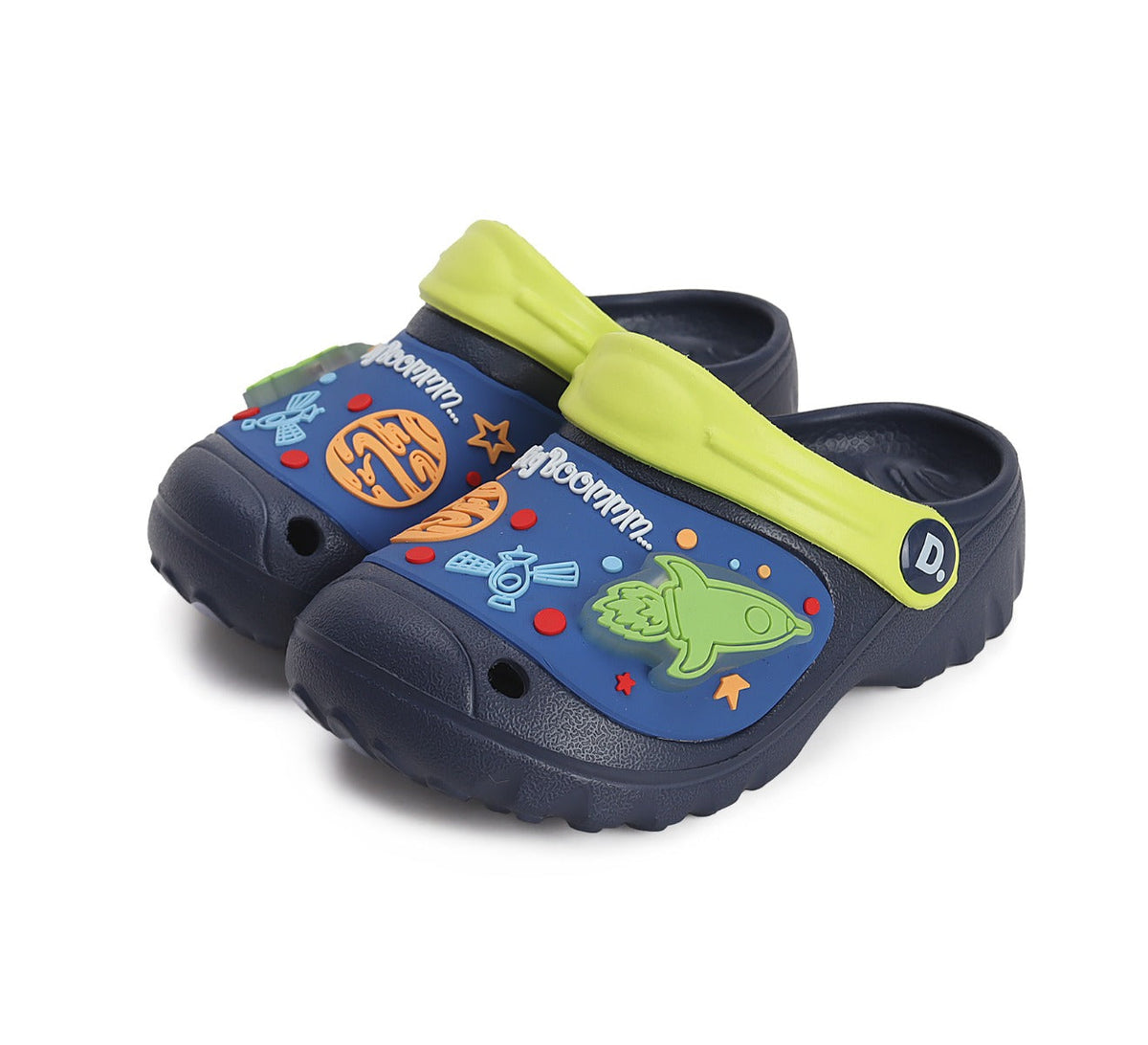 D.D.Step papuci baieti din cauciuc cu LED 20-25, Royal Blue space Fő kép