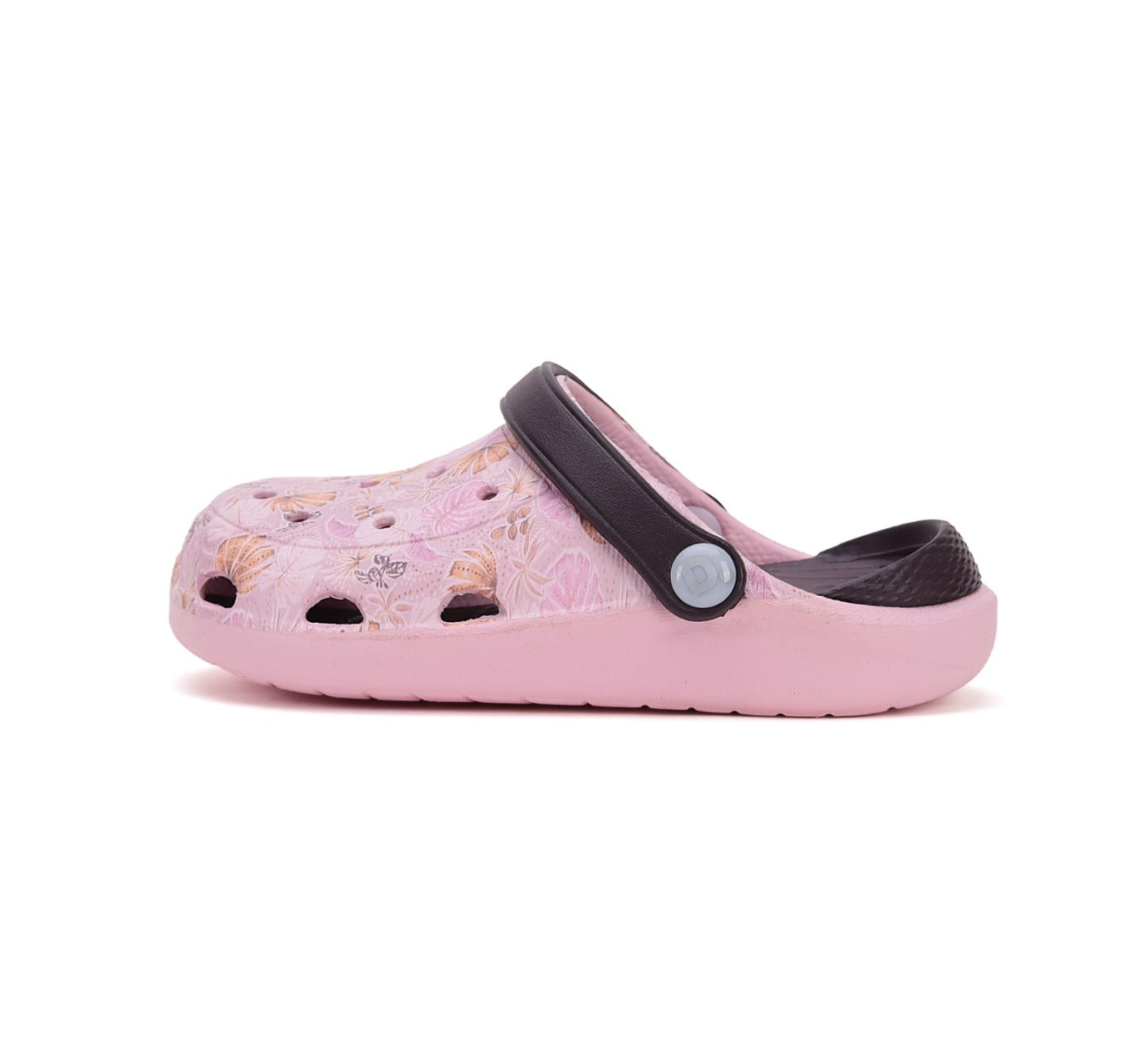 D.D.Step gumicsizma lányoknak 20-31 Baby Pink levélmintával Másodlagos kép