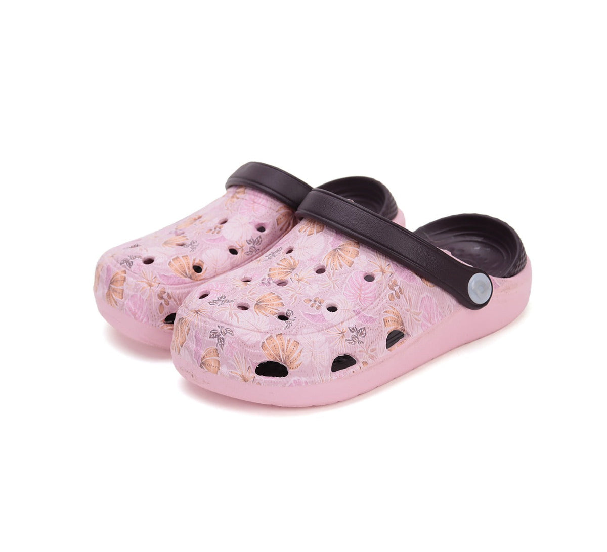 D.D.Step papuci fete din cauciuc 26-31 Baby Pink cu frunze Fő kép