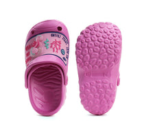 D.D.Step papuci fete din cauciuc cu LED 26-31 Dark Pink cu calut de mare