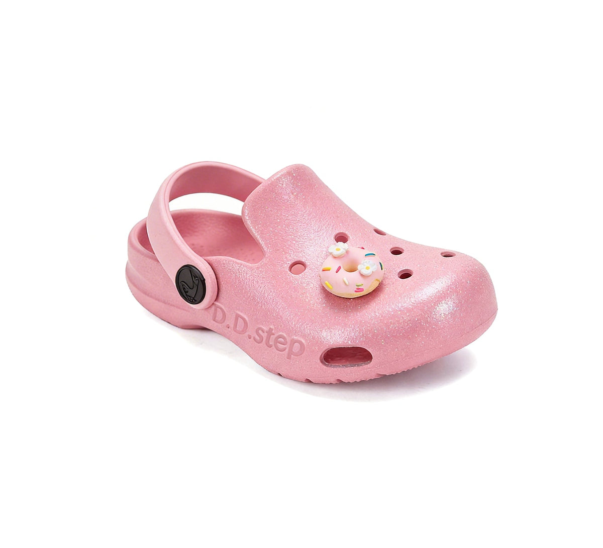 D.D.Step papucs lányoknak gumi klumpa típusú 22-33 Water Lili Pink fánkkal