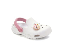 D.D.Step lány gumis papucs klumpa fazonú 22-33 White, fánkkal