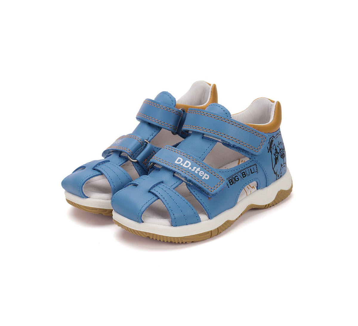 D.D.Step sandale baieti 19-24 Bermuda Blue cu caine