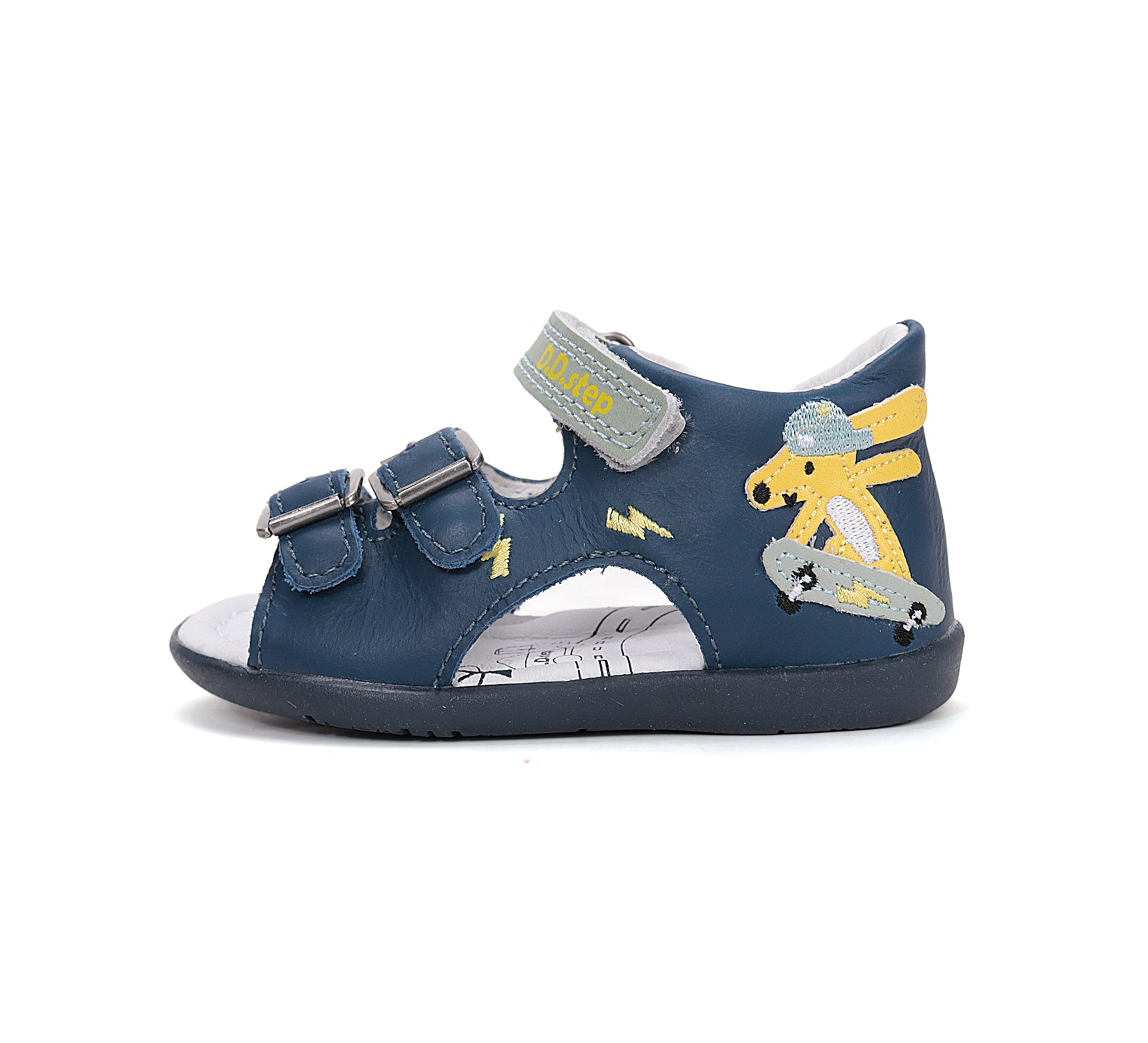 D.D.Step fiú szandál 20-25 Royal Blue kutyás Másodlagos kép