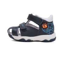 D.D.Step sandale baieti 26-31 Royal Blue cu minge baschet
