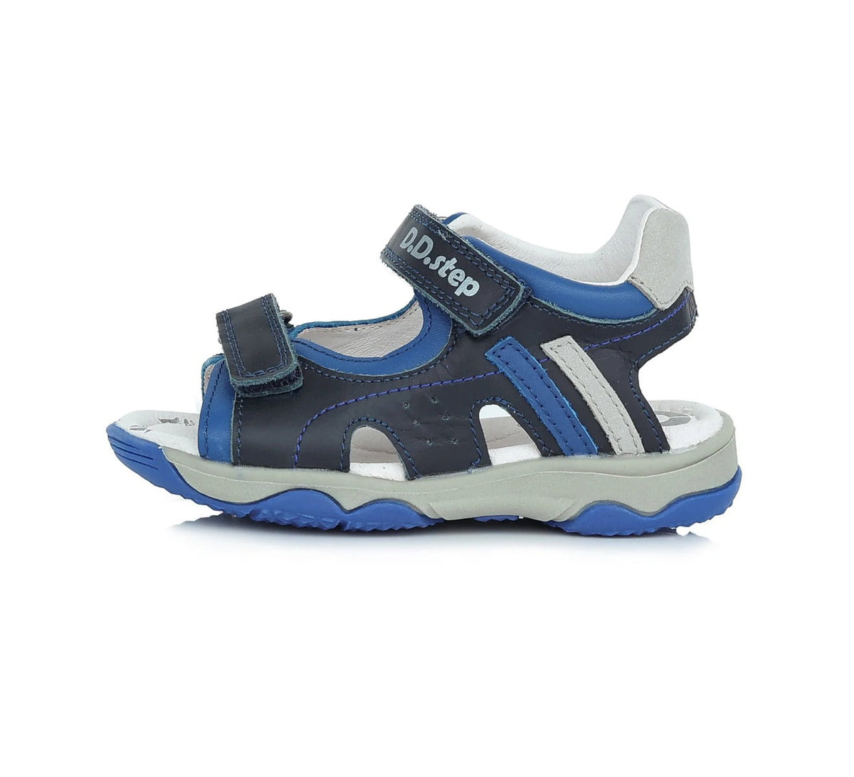 D.D.Step sandale baieti 26-31, Royal Blue cu gri Fő kép